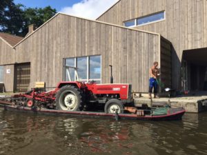 For decades, the thousand islands were farmed by hand. Now a tractor can be landed by barge on an island to do the plowing and tilling.