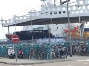 ....and lots more bikes are left at the mainland dock by ferry riders