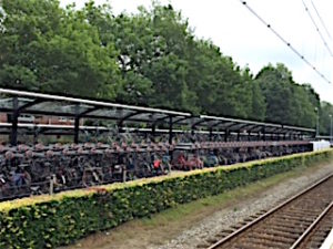 Bikes stored at the train station in Nunspeet because....