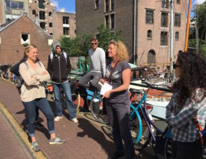 No better way to learn about the city than by bike tour with guide Eva.