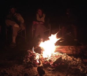 We sat around the campfire every night when we camped on the Maasai Steppe