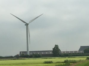 Wind turbines dot the landscape of Frisia and North Holland--the modern windmill.